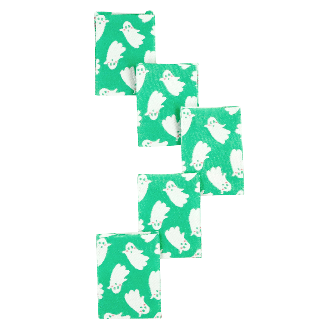 Bright Green - Waving Ghosts | Woven Sew-in Labels - Pack of 5 – More ...