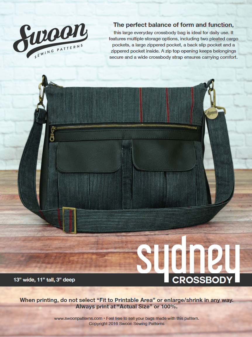 Sydney Crossbody by Swoon Sewing Patterns Hardware Kit More Me Know