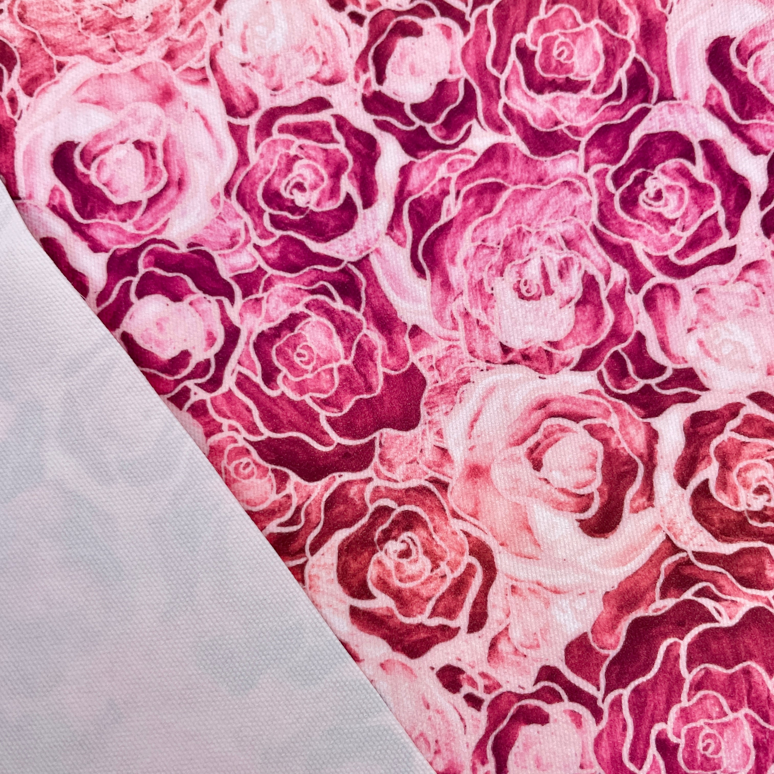 WPCotton Pink Roses & Solid | 1 Yard Duo – More Me Know