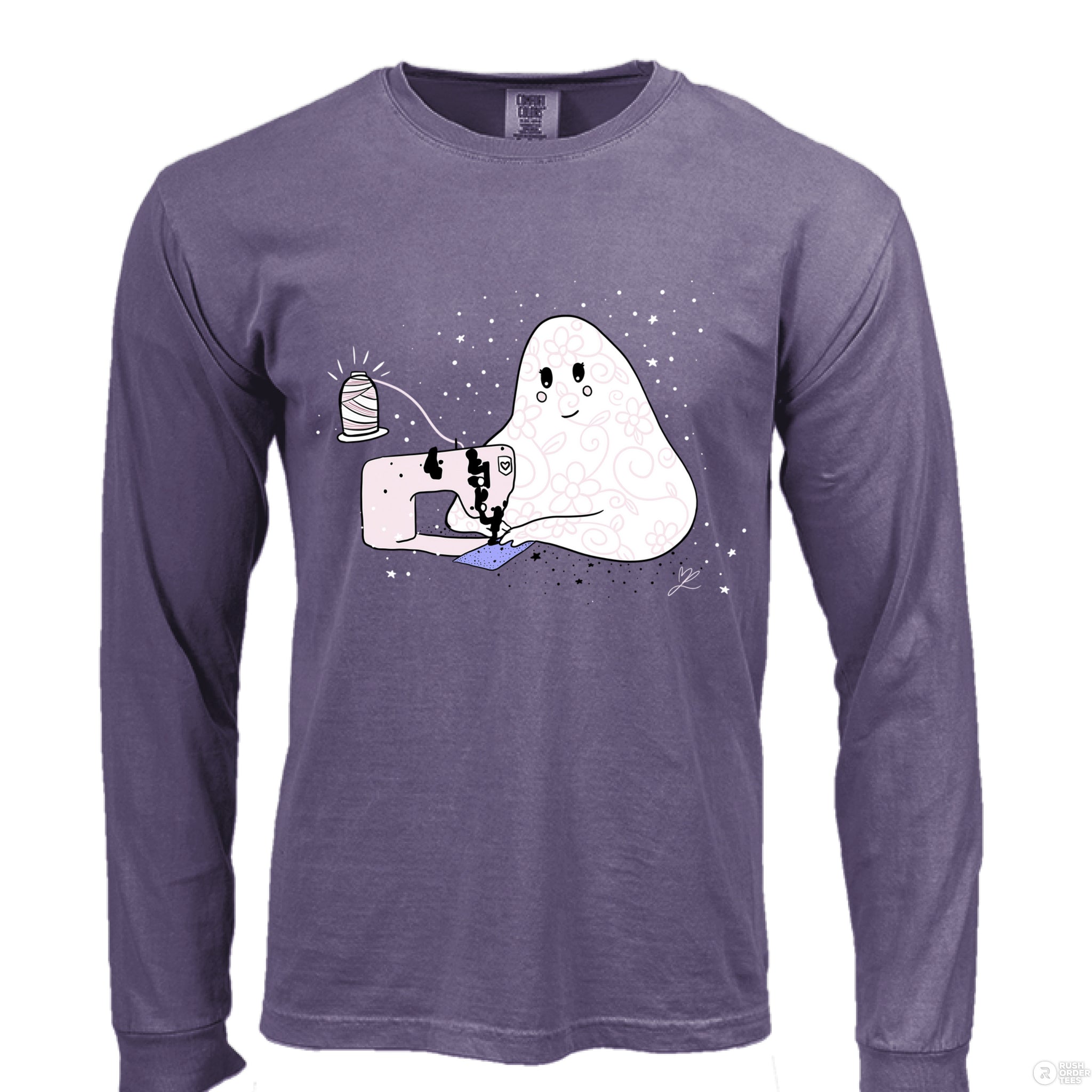 トップス Original Cotton Long Sleeve T-shirt ovy Sewing Ghost