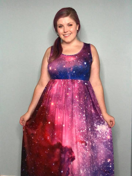 Girly Galaxy | Sleeveless Empire Waist Maxi Dress