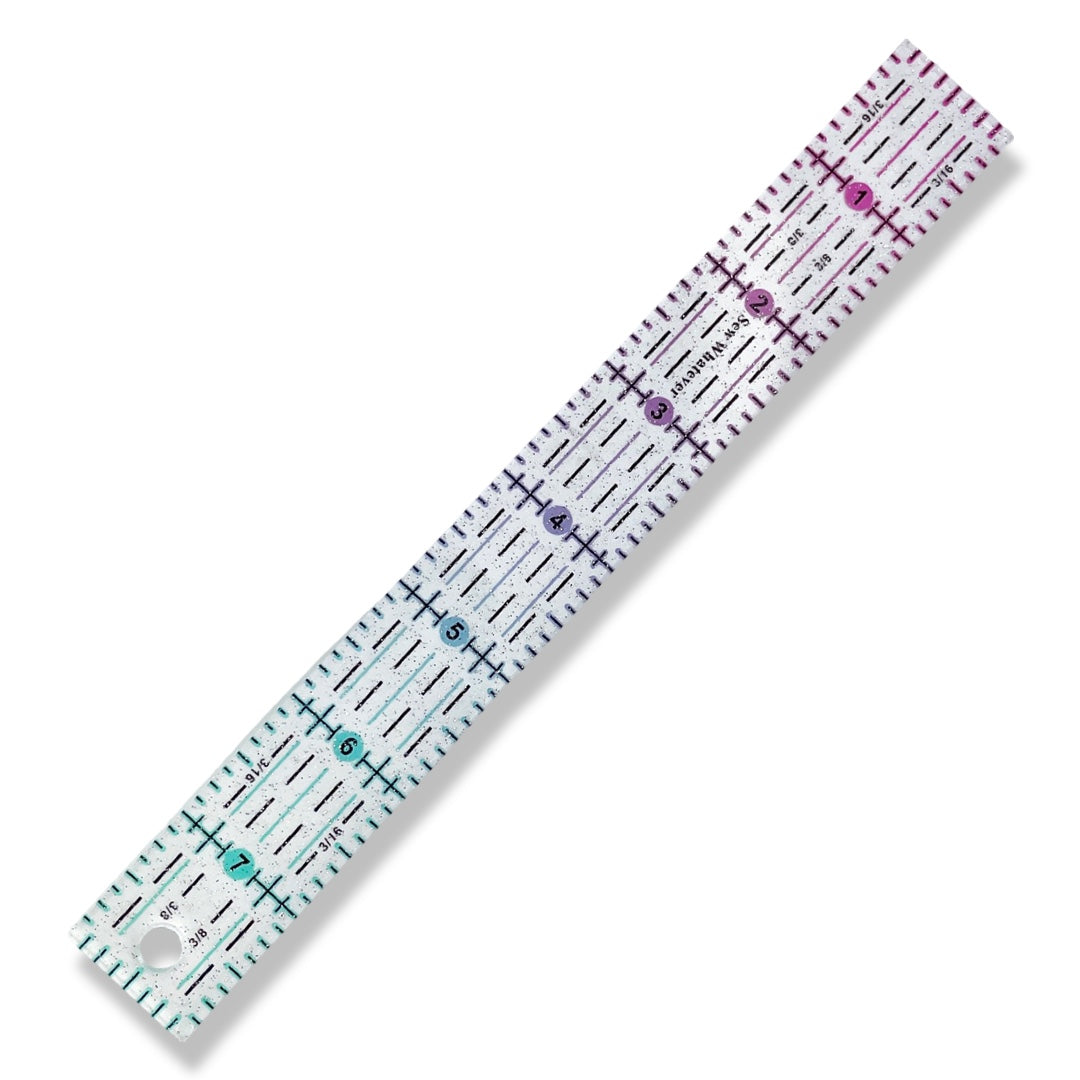Pink to Teal Gradient | Glitter - 8” x 1” Ruler – More Me Know