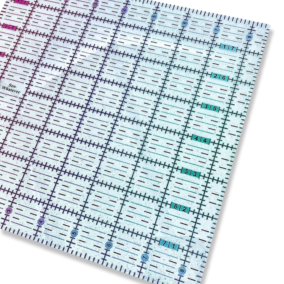 Rainbow Gradient With Glitter  Clear - 8” x 1” Ruler – More Me Know
