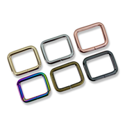1" Simple Square Rings | Pack of 4