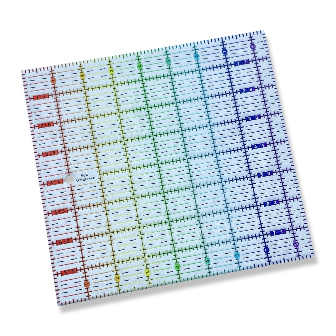 Rainbow Gradient | Glitter - 8.5” x 8” Ruler – More Me Know