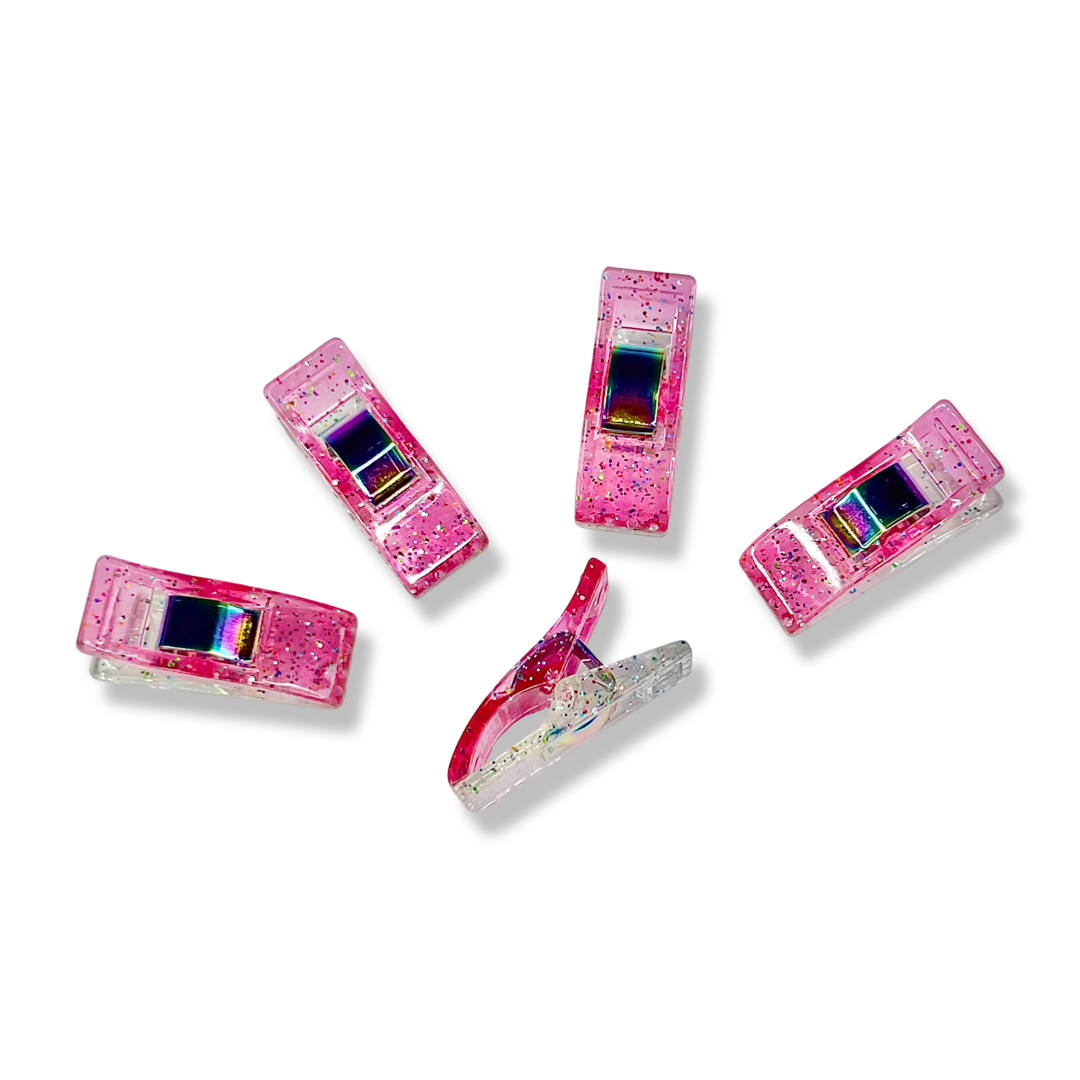 Pink Glitter Sewing Clips - Pack of 25 – Zipper Valley