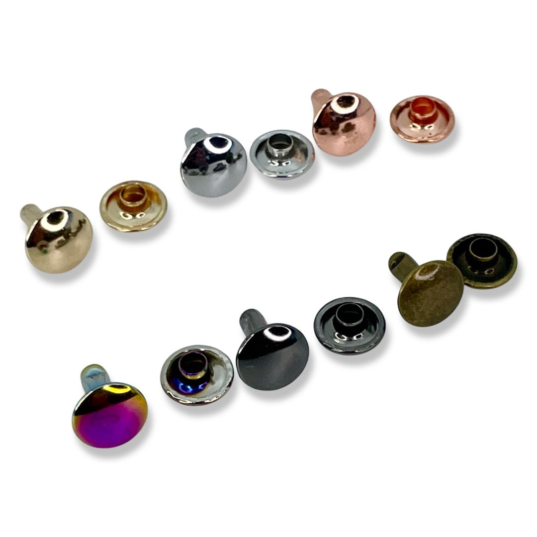 9 MM Double Cap Rivets  Pack of 50 – More Me Know