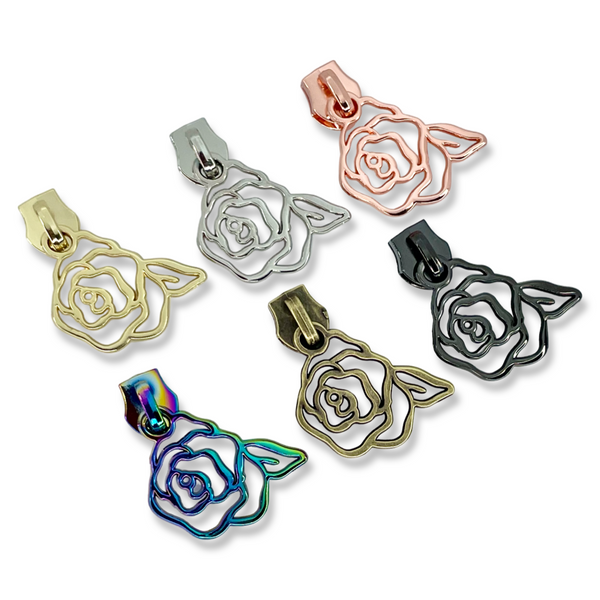 Flower zipper charms/zipper pulls-flower set of zipper charms flower purse  dangles