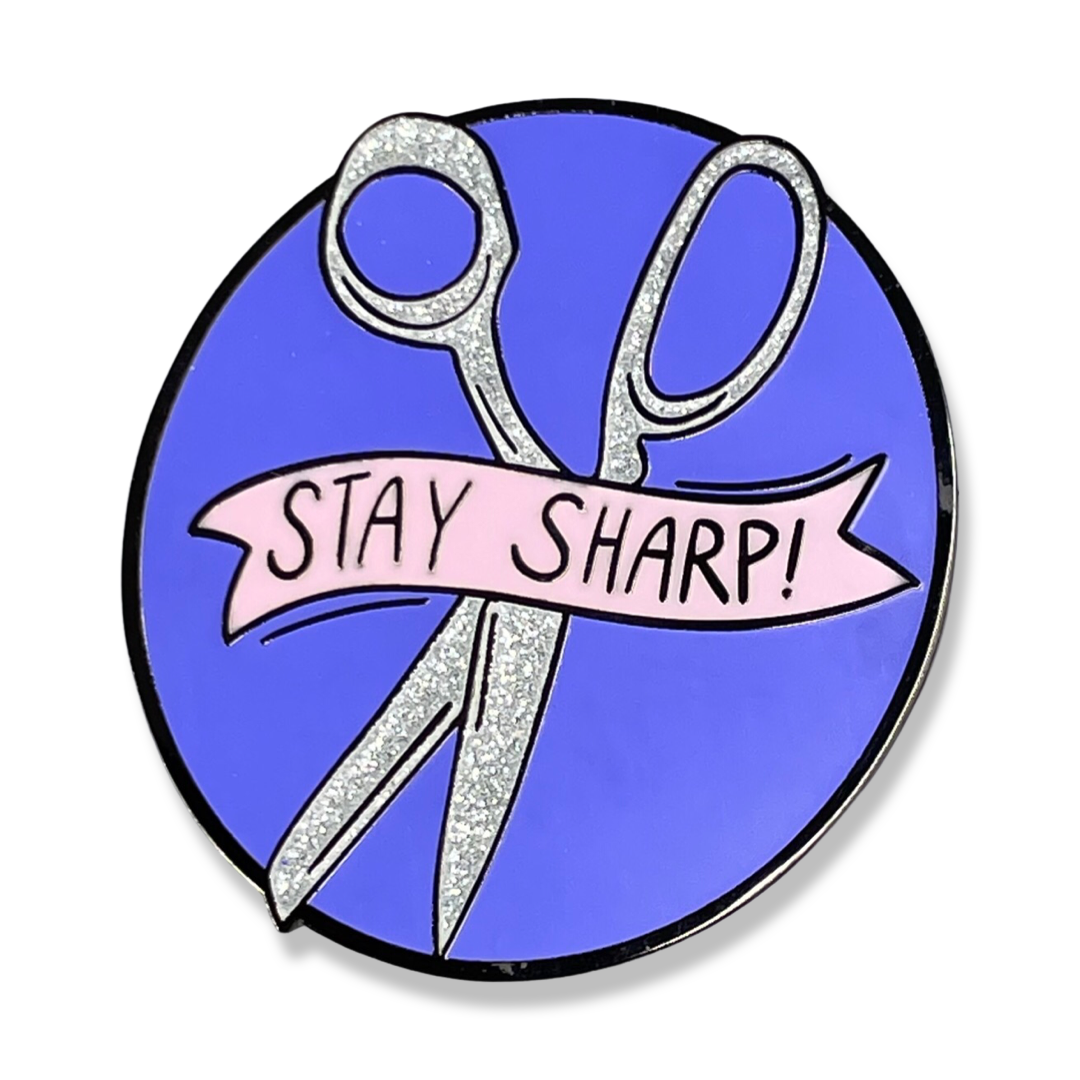 Enamel badge - Scissors